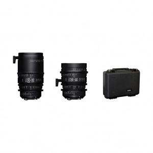 Venta de Kit objetivos zoom de alta luminosidad + maleta rígida Sigma 18-35mm/50-100mm T2 F/VE (Sony E) + Case PMC001 GT Line Cine 