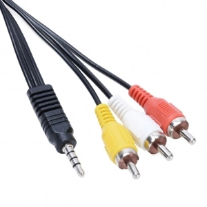 Alquiler de Cable de audio y vídeo Minijack a triple RCA macho Genérico Cable de audio y vídeo Minijack a triple RCA macho