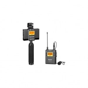 Venta de Mezclador con micrófono inalámbrico y receptor de doble canal con empuñadura de estabilización Saramonic UWMIC9 KIT12