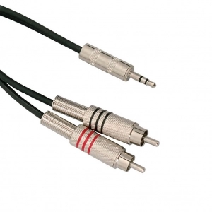 Alquiler de Cable Mini Jack macho a 2 RCA macho Genérico Mini Jack macho - 2 RCA macho (3 metros)