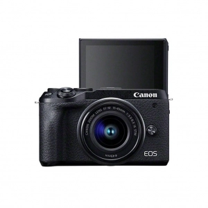 Venta de Cámara digital sin espejo con objetivo Canon EOS M6 Mark II + EF-M 15-45mm IS STM + Visor EVF-DC2