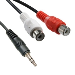 Alquiler de Minijack macho - RCA hembra Genérico Minijack macho - RCA hembra