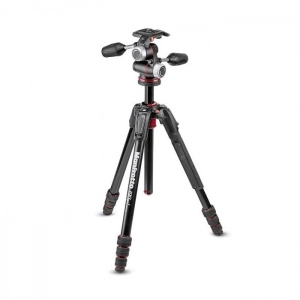 Venta de Kit trípode 190Go! M 4 secciones con rótula 3 way XPRO - Aluminio Manfrotto MK190GOA4-3WX