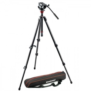 Venta de Kit video con trípode fibra de carbono MDEVE 755CX3 + rótula MVH500AH Manfrotto MVH500AH,755CX3 