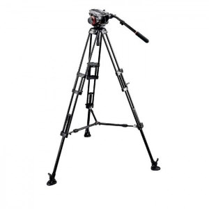 Venta de Kit video con trípode aluminio PRO 546B + rótula 504HD. Estab. media altura Manfrotto 504HD,546BK