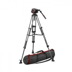 Venta de Kit video con trípode carbono Twin + rótula 504HD. Estab. media altura Manfrotto MVK504TWINMC