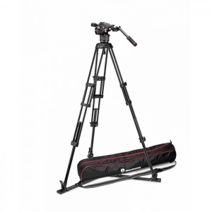Venta de Kit video con trípode alumino PRO 546GB + rótula Nitrotech N8. Estab. ras de suelo Manfrotto MVKN8TWING 