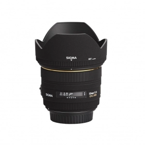 Alquiler de Objetivo fotográfico Sigma 50mm F1.4 EX DG HSM - Con parasol puesto