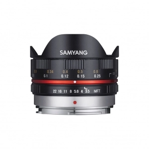 Venta de Objetivo fotográfico ojo de pez Samyang 7.5mm F3.5 UMC Ojo de pez para MFT (negro)