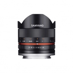 Venta de Objetivo fotográfico ojo de pez Samyang 8mm F2.8 II UMC Ojo de pez para Fuji X (negro)