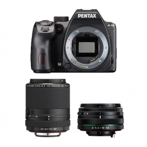 Venta de Cuerpo de cámara fotográfico reflex y 2 objetivos Pentax K-70   DA 18-50mm WR RE   DA 55-300mm WR RE