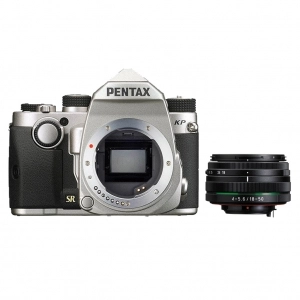 Venta de Cuerpo de cámara fotográfico reflex digital y objetivo Pentax KP + 18-50MM DA DC WR RE (plata)