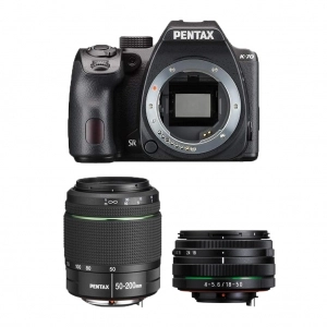 Venta de Cuerpo de cámara fotográfico reflex digital y 2 objetivos  Pentax K-70 18-50/50-200 EU (negra)