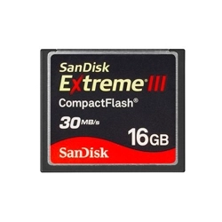 Alquiler de CompactFlash 16 GB SanDisk CompactFlash Extreme III 30MB/s 