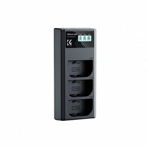 Alquiler de Cargador de baterías triple para LP-E6P K&F Concept Cargador triple LP-E6P