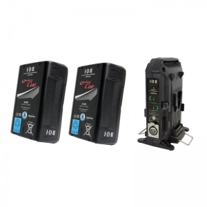 Alquiler de Pack baterías V-Mount y cargador doble IDX Endura CUE-D95 Battery Kit