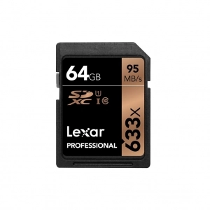 Alquiler de SD 64 GB Clase 10 Lexar Professional 633x