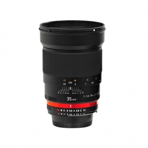 Alquiler de Objetivo angular luminoso manual para Nikon Samyang 35mm f/1.4 AS UMC