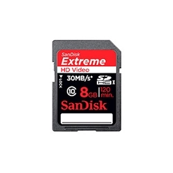 Alquiler de SD 8 GB Clase 10 SanDisk SD Extreme HD video Class 10