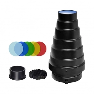 Alquiler de Snoot con grid y filtros Soonpho Kit Snoot Reflector