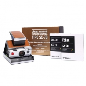 Venta de Cámaras instantáneas Polaroid SX-70 Cámara Black Kit + 2 películas 