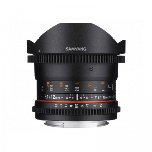 Venta de Objetivo fotográfico ojo de pez Samyang 12mm T3.1 ED AS NCS Ojo de Pez VDSLR para MFT