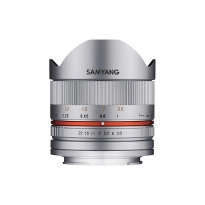 Venta de Objetivo fotográfico ojo de pez Samyang 8mm F2.8 II UMC Ojo de pez para Sony E (plata)
